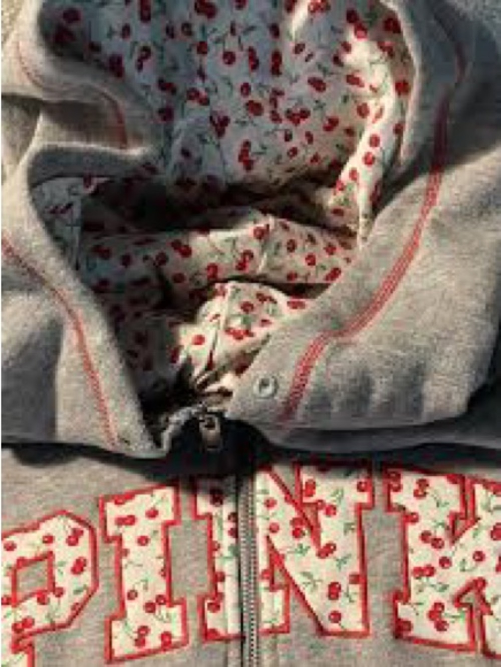 PINK Victoria's Secret X Frankie’s Bikinis Cherry Full Zip NWOT - Picture 7 of 7